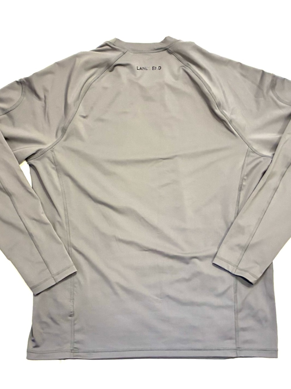 Lands' End Men's Long Sleeve Performance Top - Light Gray